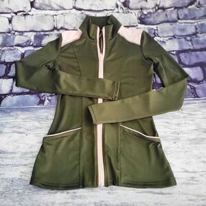 Energie womens tapered green pink tapered light athletic jacket